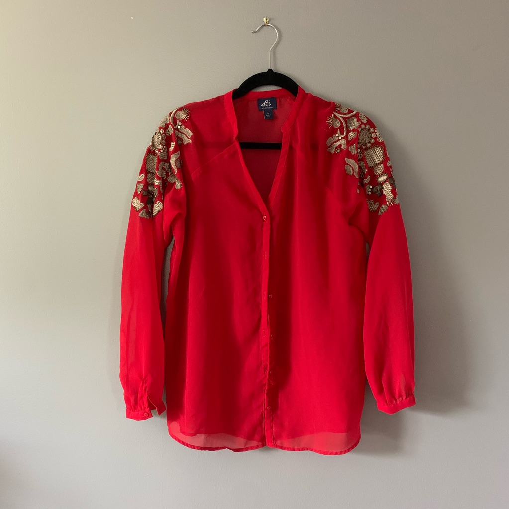 Authentic Icon Embroidered Button Down